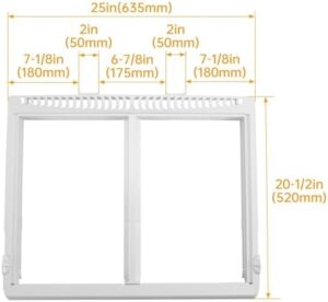 HECASA Crisper Pan Shelf Frame Cover for Electrolux and Frigidaire Refrigerators in White