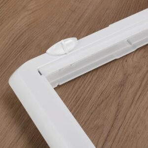 HECASA Crisper Pan Shelf Frame Cover for Electrolux and Frigidaire Refrigerators in White