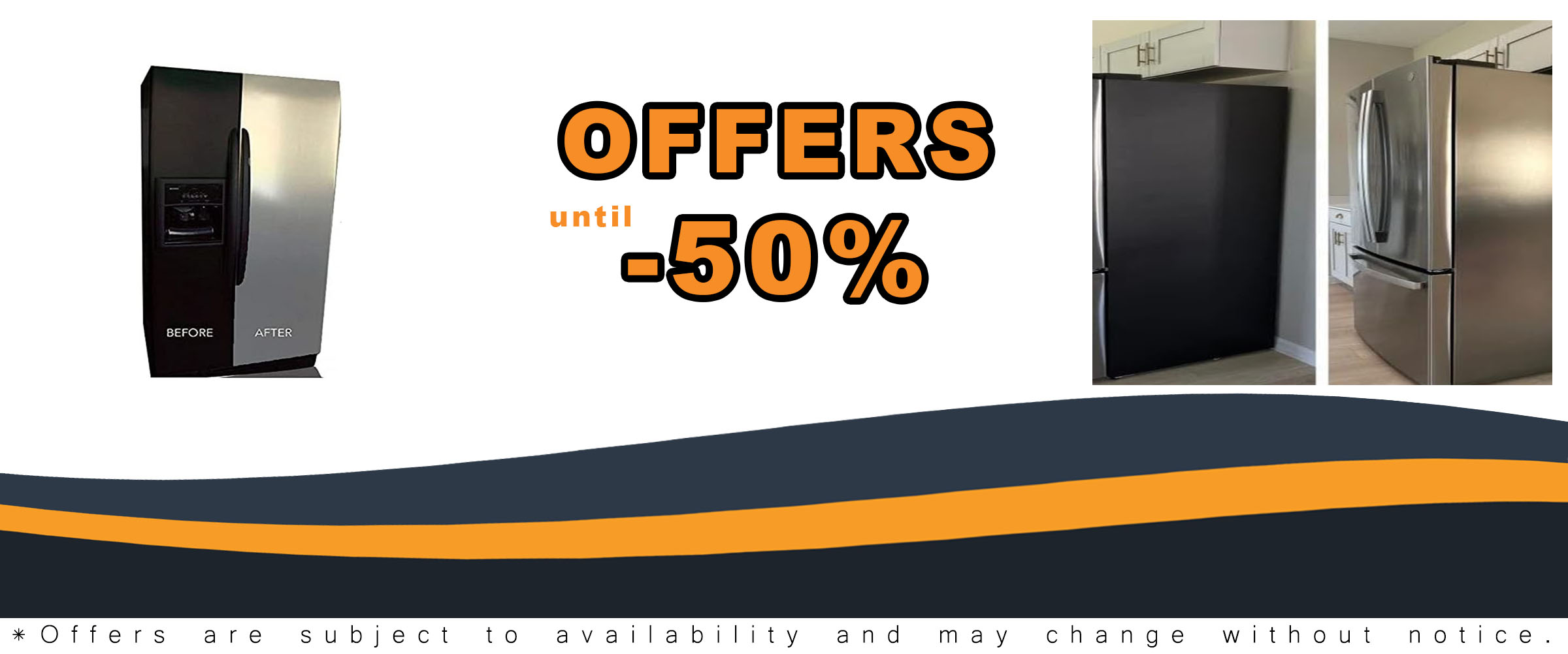 EZ Faux Decor Stainless Steel Refrigerator Door Panel for Kitchen Upgrade