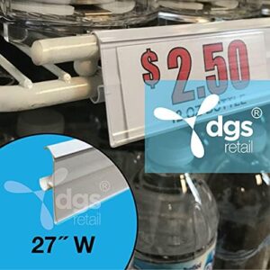 Shelf Label Holder for 7/8”H double wire shelving with clear PVC cover and white back