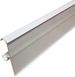 Shelf Label Holder for 7/8”H double wire shelving with clear PVC cover and white back