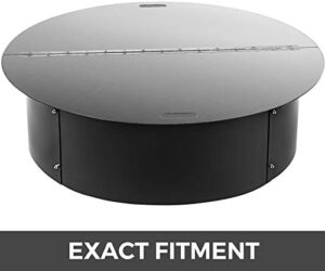 VEVOR Fire Pit Lid Round 40 Inch Foldable Stainless Steel Spark Screen Cover