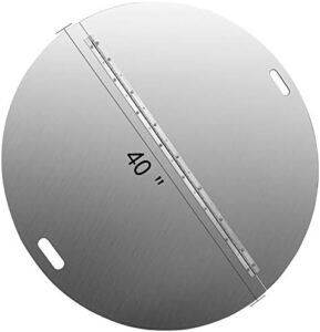 VEVOR Fire Pit Lid Round 40 Inch Foldable Stainless Steel Spark Screen Cover