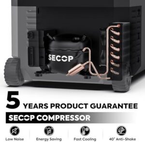 ICECO JP40 Pro 12 Volt Car Refrigerator – Portable Fridge Freezer with Multi-directional Lid
