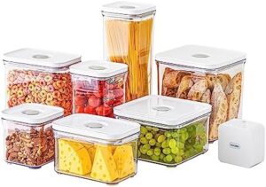 VAKUEN Premium Airtight Food Storage Containers with Smart One-Click Seal Lid and Vacuum Sealer