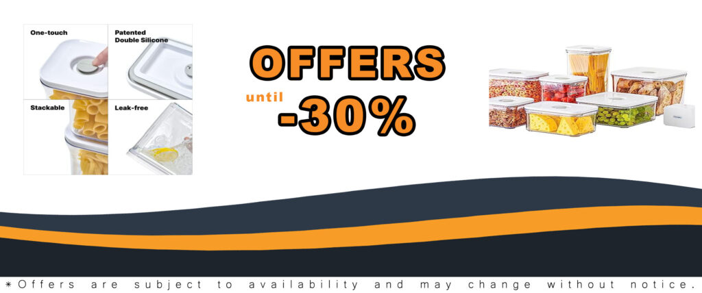 VAKUEN Premium Airtight Food Storage Containers with Smart One-Click Seal Lid and Vacuum Sealer