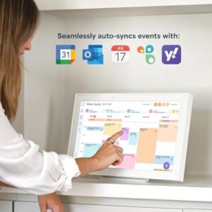 Skylight Calendar 15-inch Digital Calendar with touchscreen display, wall mount included, ideal for family schedules and organizing tasks.
