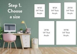 Personalized Acrylic Calendar for Wall - Clear Dry Erase Planner with Customizable Design