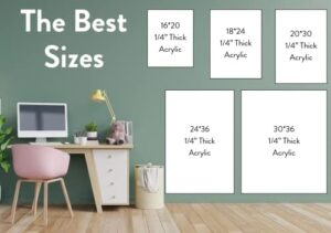 Personalized Acrylic Calendar for Wall in white, showcasing its sleek design and dry erase surface  