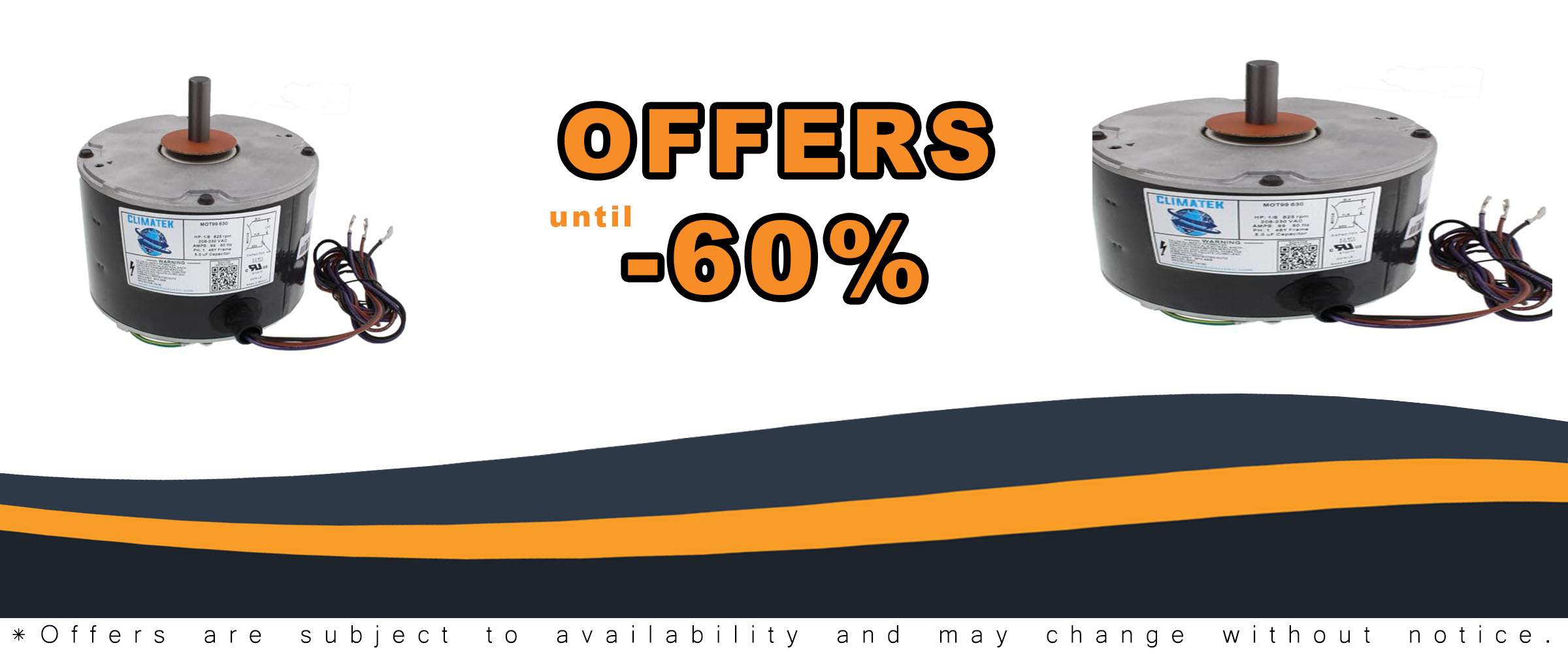 ClimaTek Upgraded 1/8 HP Condenser Fan Motor for air conditioning units