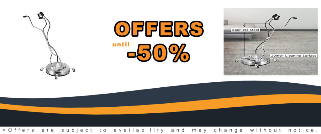 VEVOR Surface Cleaner 20 inch for Pressure Washer with Casters and Rotating Stainless Steel Rod