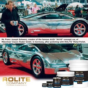 Rolite RMP10# Metal Polish Paste for Aluminum, Chrome, Stainless Steel - Non-Toxic Cleaner