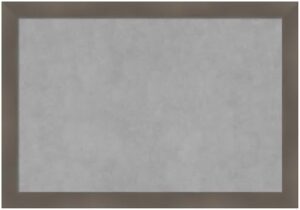 Amanti Art Framed Magnetic Board in Edwin Clay Grey for Office and Home Use