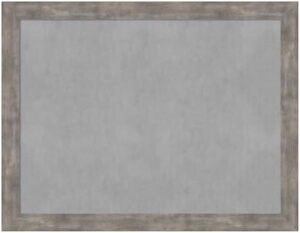 Amanti Art Framed Magnetic Board in Marred Pewter, Medium 27x21, perfect for organizing your office or home space