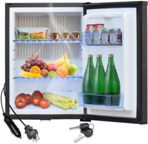 Compact Refrigerator 1.4 Cu Ft Mini Fridge with Lock for Bedroom, Truck, Dorm