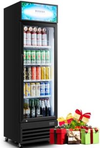 BODEGACOOLER Commercial Beverage Fridge Glass Door Display Cooler for Beer and Drinks