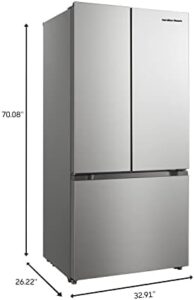 Hamilton Beach HBF1662 French Door Full Size Refrigerator with Freezer Drawer in Stainless Steel