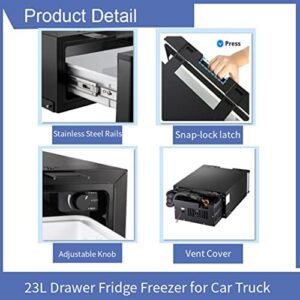 CIGREEN Car Refrigerator Fridge Freezer 12V/24V for Travel, Camping, and RV Use