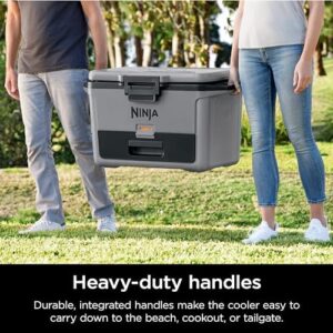 Ninja FrostVault 50qt Hard Cooler, Slate Gray, with Fridge-Temp Dry Storage Drawer, and Heavy-Duty Insulation