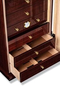 Prestige Import Group - The Charleston 7 Drawer Humidor with Cherry Lacquer Finish