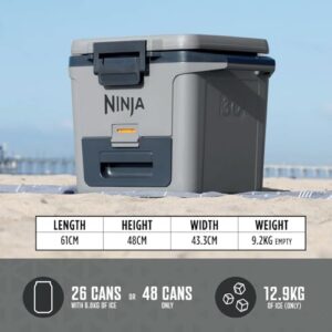 Ninja FrostVault Hard Cooler 30qt/28L Slate Grey with Dry Zone Storage Drawer