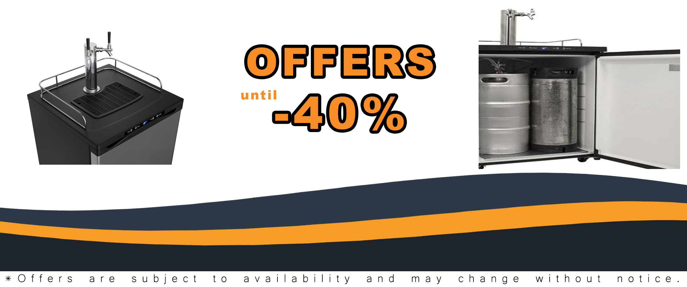 EdgeStar KC3000SSTWIN Kegerator with Digital Display - Black and Stainless Steel, showcasing dual taps