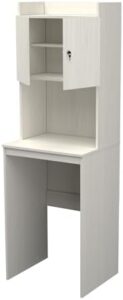 Inval Engineered Wood Mini Refrigerator/Microwave Storage Cabinet, Washed Oak in a modern kitchen