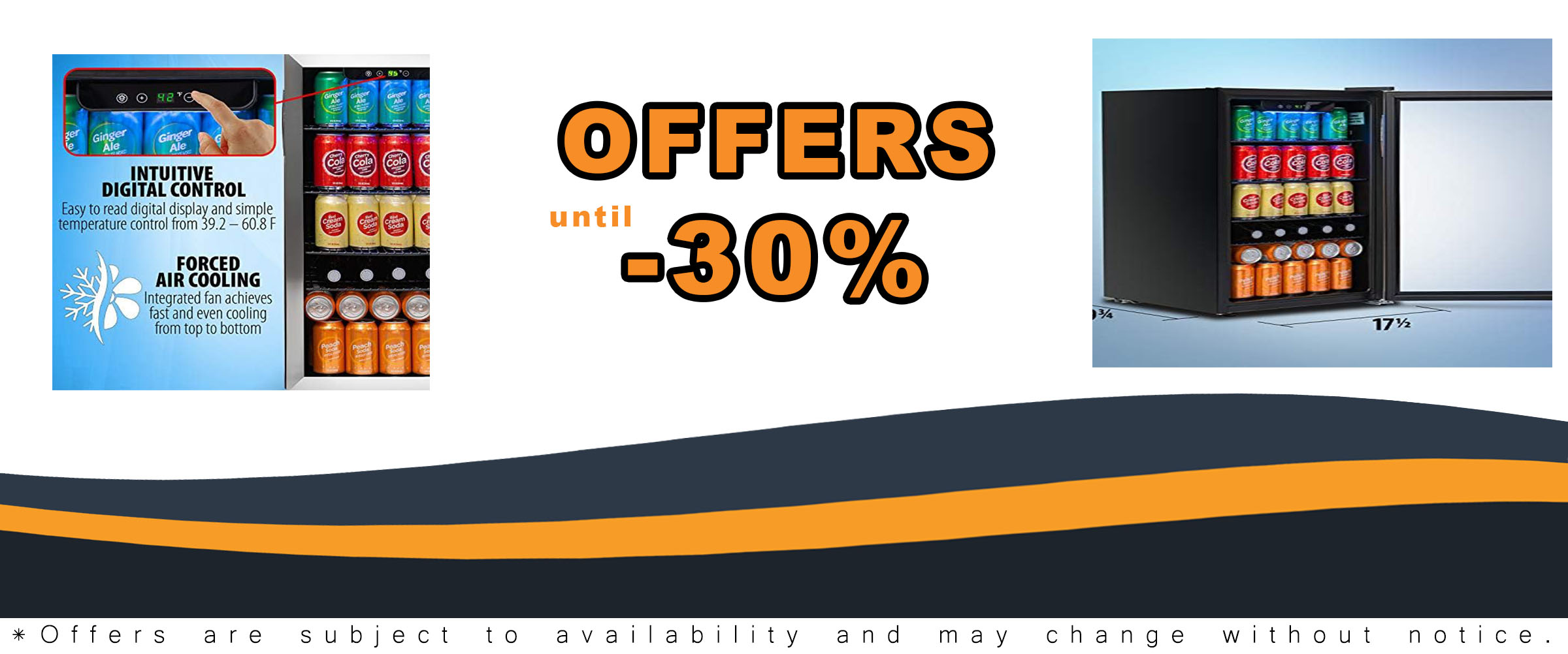 Deco Chef Beverage 118-Can Beverage Refrigerator with Glass Door, Digital Temperature Control, and Cooling Convection Fan