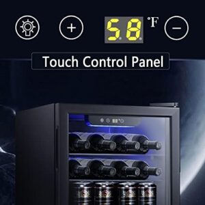 Antarctic Star 2.6cu.ft Wine Cooler with Clear Front Glass Door and Adjustable Temperature
