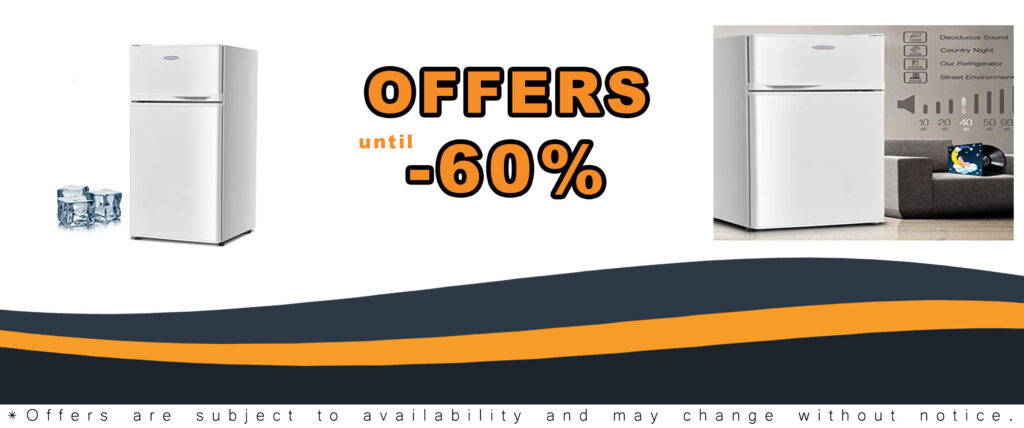 Ererboom 3.4 Cu.Ft 2-Door Mini Fridge with Freezer, compact white refrigerator with adjustable shelves for dorm, office, and RV use