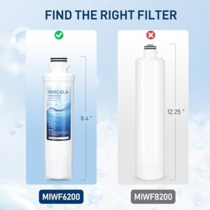 MIWF6200 Water Filter, compatible with Sharp, Thor Kitchen, Zline, and Midea refrigerators, providing clean, crisp water.