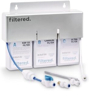 Inline Water Filter System for Refrigerators and Ice Makers with Easy Installation and All Connection Fittings