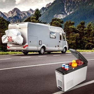 BODEGA 12 Volt Mini Refrigerator, 16 Quart Portable Fridge for Cars and Road Trips