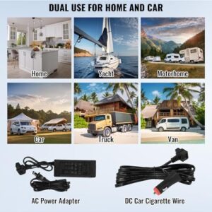 VEVOR Portable Car Refrigerator, with Ice Making Function, 12 Volt Car Refrigerator Fridge, 37 QT Single Zone Portable Freezer, -4℉-68℉ Adjustable Temperature, with Casters for Camping, Car, RV