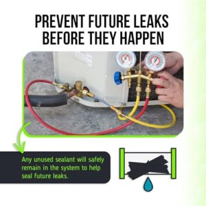 Leak Saver Direct Inject AC Leak Sealer Small System | AC Stop Leak for Most HVAC Systems Up to 1 Ton | Works with All Systems & AC Refrigerants | Made in The USA, 6 Pack