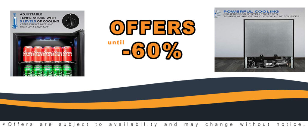Ivation 101 Can Beverage Refrigerator - Freestanding Cold Drink Fridge - Beer, Cocktails, Juice Cooler for Home & Office - Refrigerator Glass Door with Adjustable Shelving - Soft Drink Fridge