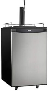 Danby, DKC054A1BSLDB, 5.4 Cu.Ft. Scratch Resistant Worktop, Free Standing, Indoor Application, Mechanical tempeture Control, Single Tap Kegerator, Stainless, Silver