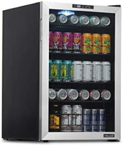 NewAir Beverage Refrigerator 160 Cans, Free Standing Cooler with Glass Door, Cools Down To 37 Degrees, Perfect Beverage Mini Fridge Organizer For Beer, Wine, & Drinks