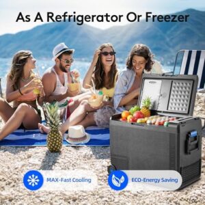 BODEGACOOLER 12 Volt Car Refrigerator, 61Quart (58L) Car Fridge WIFI APP Control, Protable Freezer -4℉-68℉, RV Electric Cooler 12/24V DC 100-240V AC for Outdoor, Truck, Van, Vehicles, Camping, Travel