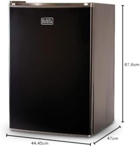 BLACK+DECKER BCRK25B Compact Refrigerator Energy Star Single Door Mini Fridge with Freezer, 2.5 Cubic Ft, Black