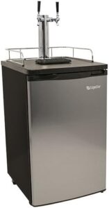 EdgeStar KC2000SSTWIN Full Size Stainless Steel Dual Tap Kegerator & Draft Beer Dispenser - Stainless Steel