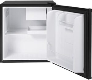 Hotpoint Mini Fridge with Freezer | 1.7 Cubic Ft. | Single-Door Design with in-Door Can Rack & Small Freezer | Small Refrigerator for The Garage, Dorm Room, or Bedroom | Energy Star Certified | Black