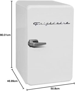 EFR372-WHITE 3.2 Cu Ft White Retro Compact Rounded Corner Premium Mini Fridge