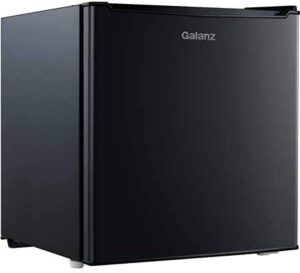 1.7 Cu.Ft. Mini Fridge, Reversible Single Door Compact Refrigerator, Small Beverage Fridge with Freezer for Bedroom, Black, GL17BK