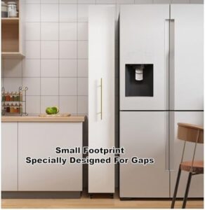 White,Large,WEIDPHL Slim Storage Cart, Kitchen Rolling Cart, Narrow Storage Cabinet with Handle & Wheels, Wood Spice Rack Next to Fridge, Pantry Shelf for Kitchen, Small Spaces