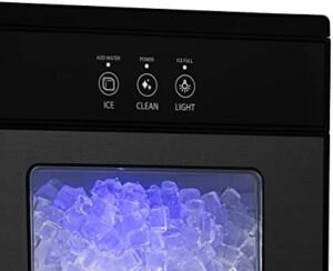 Newair 44lb. Nugget Countertop Ice Maker with Self-Cleaning Function, Refillable Water Tank, Perfect for Kitchens, Offices, Home Coffee Bars, and More