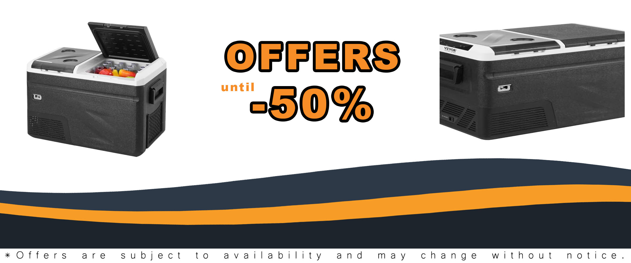 VEVOR Portable Car Refrigerator, with Ice Making Function, 12 Volt Car Refrigerator Fridge, 38 QT Dual Zone Portable Freezer, -4℉-68℉ Adjustable Temperature, Compressor Cooler for Camping, Car, RV