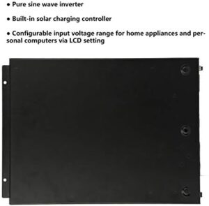 24V Hybrid Solar Inverter, ​3KVA 2400W PS-3K Hybrid Pure Sine Wave Inverter High Frequency Solar Inverter Built in PWM 50A 24V Solar Charge Controller