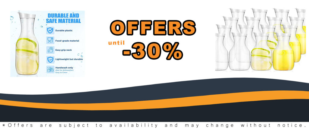 Skylety 16 Pcs 50 oz Clear Water Carafe with Flip Top Lid, Plastic Juice Containers Mimosa Bar Supplies Beverage Pitcher for Water, Juice, Iced Tea, Milk, Lemonade and Other Beverages (White)