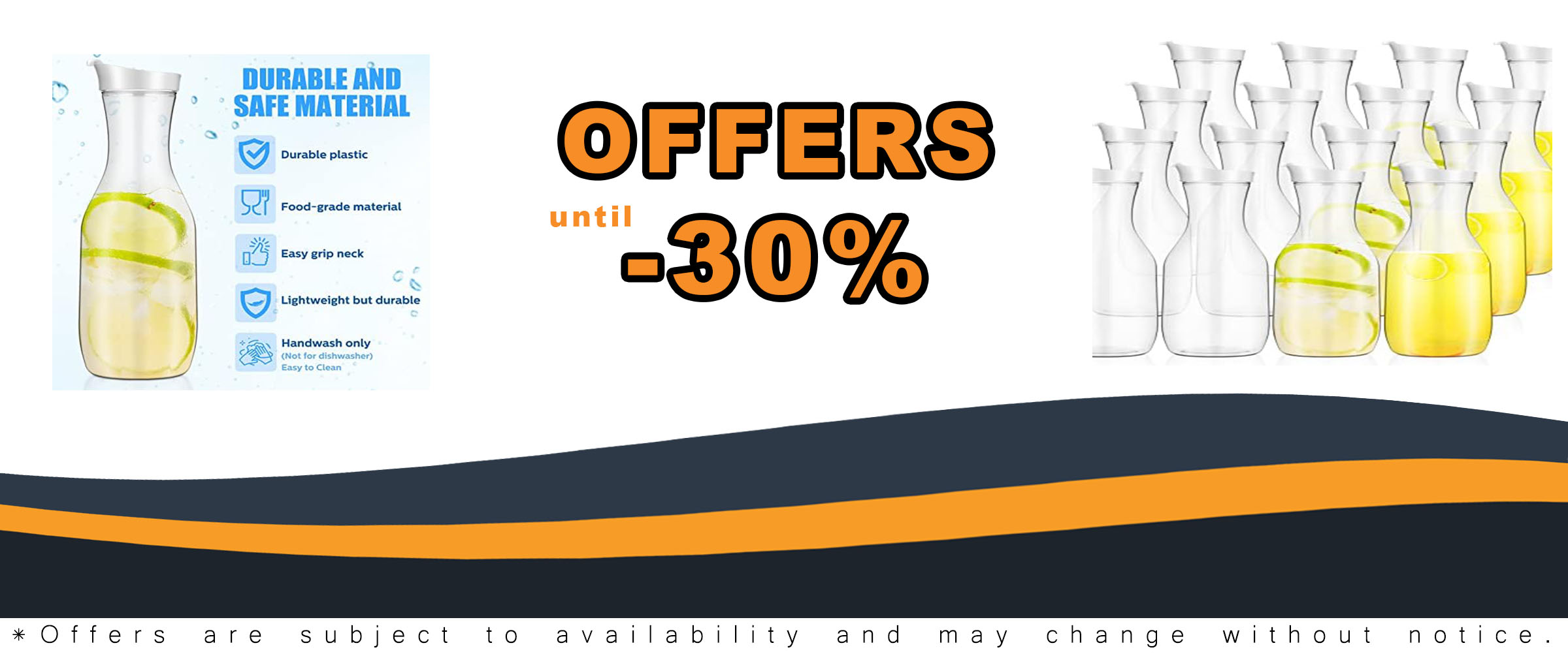 Skylety 16 Pcs 50 oz Clear Water Carafe with Flip Top Lid, Plastic Juice Containers Mimosa Bar Supplies Beverage Pitcher for Water, Juice, Iced Tea, Milk, Lemonade and Other Beverages (White)